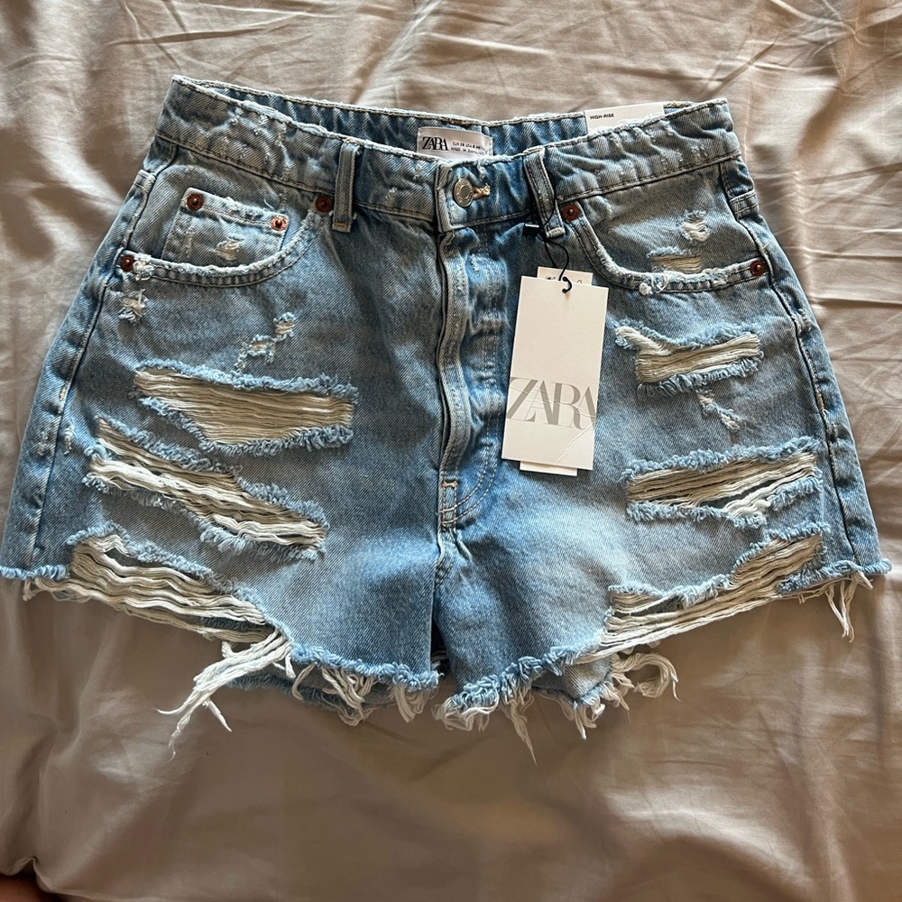 Zara denim shorts size:38,us size:6